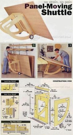 an instruction manual for how to build a woodworking shuttle with pictures and instructions on it