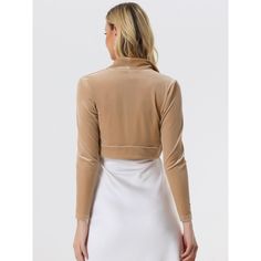 Whether you plan your whole outfit around it or simply slip it on for extra warmth, this jacket is sure to make you look chic. This elegant evening dress shrug is a great choice for your girlfriend, wife, daughter, or friends during the Festival. This gorgeous tailored bolero cardigan is perfect for matching dresses, shirts, tops, pants, jeans, bags, and small accessories for casual, date, home, party, work, shopping, vacation occasions, etc. Winter Party Fitted Shrug, Elegant Winter Shrug For Night Out, Fitted Evening Shrug For Fall, Elegant Party Shrug For Fall, Elegant Fall Party Shrug, Winter Evening Fitted Shrug, Fitted Open Front Party Outerwear, Fitted Long Sleeve Cropped Jacket For Evening, Chic Fitted Winter Shrug