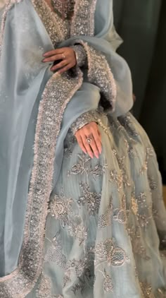 Desi Engagement Party, Light Blue Pakistani Dress, Pakistani Engagement Dresses, Desi Dress, Asian Bridal Dresses, Pakistani Wedding Outfits, Desi Fashion Casual