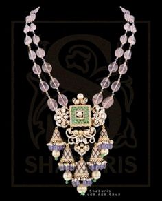 Jaipur Jewelry, Antique Gold Jewelry Indian, Antique Jewellery Designs, Pearl Necklace Designs, Beaded Necklace Designs, Antique Jewelry Indian, Wedding Jewellery Collection, Antique Gold Jewelry, Polki Jewellery