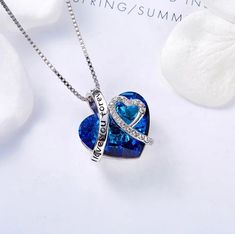 Forever Love Necklace - Humble Legends I Love You Forever, Everlasting Love, Blue Gemstones, Blue Heart, Forever Love, Love You Forever, Love Necklace, High Grade, I Love You