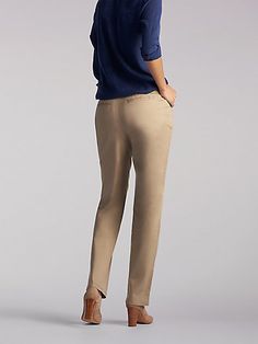 Women's Clothing: Straight Leg Pants | All Day Pants | Lee® Comfort Stretch Straight Dress Pants For Work, Comfort Stretch Tapered Leg Pants For Workwear, Comfort Stretch Tapered Leg Work Pants, Workwear Tapered Leg Bottoms With Comfort Stretch, Comfort Stretch Straight Leg Dress Pants For Business Casual, Versatile Pull-on Dress Pants For Work, Comfort Stretch Workwear Bottoms With Tapered Leg, Comfort Stretch Dress Pants For Workwear, Comfort Stretch Pants For Work