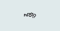 the word photo box is written in black on a light blue background with an image of a