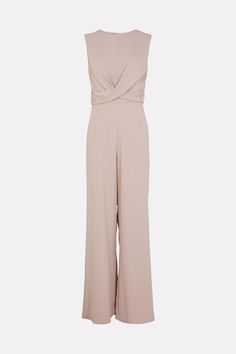 Style: Wide Leg JumpsuitFabric: CrepeLength: RegularNeckline: CrewSleeve Length: Sleeveless Wide Leg Jumpsuit, Quick Delivery, How To Find Out, Wide Leg, Buy Online, Shop Now, Jumpsuit