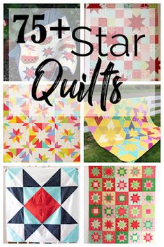 different quilts with the words 75 star quilts