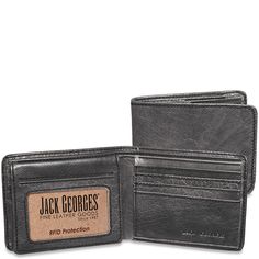 Voyager Bifold Wallet with ID Flap #7302 Slate