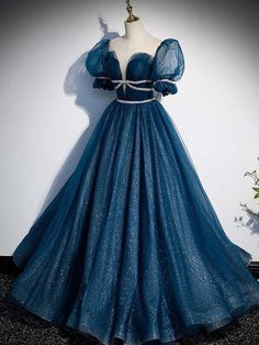 Flower Girl Dresses Navy, Tulle Formal Dress, Purple Flower Girl Dress, Prom Dress Blue, Purple Girls Dress, A Line Evening Dress, Formal Dresses With Sleeves, Marine Uniform, Evening Dresses With Sleeves