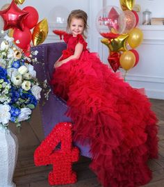 Red Flower Girl Dress tulle dress with train birthday girl dress red tulle dress low high dress red Red Ball Gown Dress For Dress-up Occasions, Tulle Princess Dress For Pageant And Prom Season, Tulle Princess Dress For Pageant During Prom Season, Tulle Dress With Ruffles For Dress-up, Fitted Tulle Dress For Dress-up, Summer Ball Gown Dresses, Red Princess Style Fitted Ball Gown, Tulle Tutu Dress For Pageants And Prom, Pageant Tulle Tutu Dress For Prom Season