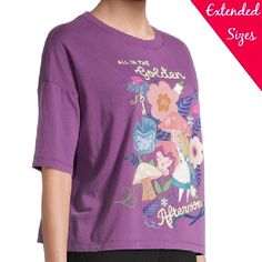 Thanks For Visiting! Posted Price Is My Lowest. Now Here’s The Scoop! Official License Merchandise. Disney. All In A Golden Afternoon! Featuring Relaxed Fit, Crew Neckline, Straight Hem, Short Sleeves And Front Graphic Of Alice And The Infamous Singing Flowers. Cotton, Polyester. Disney T-shirt For Fan Events In Spring, Disney Cotton Tops, Spring Disney T-shirt For Fan Events, Disney Cotton T-shirt For Spring, Disney Cotton Tops For Spring, Cute Tops For Disney Fan Events In Summer, Whimsical Cotton Short Sleeve Tops, Disney Character Print T-shirt For Spring, Summer Disney T-shirt Relaxed Fit