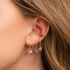 Cherry Ear Cuff – Girls Crew Small Drop Earrings, Bike Helmets, Unisex Earrings, Fruit Jewelry, Fruit Earrings, Earring Trends, Healthy Relationship, Dainty Earrings, Ear Jewelry