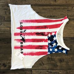 Super Cute Forever 21 Crop Tank Top. Never Worn Sporty Summer Tops With Flag Print, White Tank Top With American Flag Print For Spring, White American Flag Print Tank Top For Spring, Sporty Flag Print Summer Tops, American Flag Print Tops For Summer Streetwear, Summer American Flag Print Tops For Streetwear, Trendy Red Top With Flag Print, Sporty White Tops With American Flag Print, White American Flag Print Tank Top For Summer