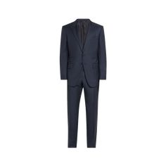 TOM FORD two-piece suit in solid sharkskin weave Modern fit Wool Made in Italy Jacket: Peak lapels Buttonhole at left lapel Two-button front Chest welt pocket; breast pocket Hip flap pockets; ticket pocket Unfinished sleeves Double-vented back Trousers: Regular rise Extended hook-zip front Side on-seam pockets Side adjuster tabs Full length Sharkskin Suit, Tom Ford Men, Modern Fit, Flap Pocket, Welt Pocket, Tom Ford, Full Length, Tops Designs, Two Piece