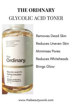 The Ordinary Glycolic Acid Toner, Chemical Exfoliant, Glycolic Acid Toner, Skin Care Routine For 20s, Bumpy Skin, Baking Soda Shampoo, Glowy Skin, Healthy Skin Care