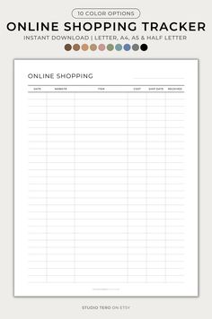 the online shop tracker is shown here