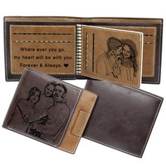 Custom Engraved Wallet, Personalized Photo RFID Wallets for Men – Personalized Gifts丨Amlion.Store Wedding Gift For Husband, Personalized Wallets, Custom Wallets, Photo Men, Engraved Wallet, Personalized Watches, Wallets For Men, Custom Wallet, Info Design