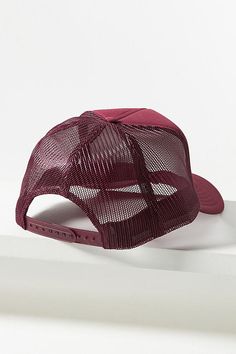 Polyester Spot clean Imported | Out of Office Trucker Hat by Ascot + Hart in Purple, Women's, Polyester at Anthropologie Cute Trucker Hats For Women, Trucker Hats For Women, Out Of Office, Trucker Hats, Hats For Women, Trucker Hat, Anthropologie, For Women, Hats