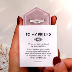 White Gold Heart Ring For Mother's Day Gift, Meaningful Rings For Valentine's Day Gift, Mother's Day Sterling Silver Rings As Gift, Cute Promise Rings, Mother Daughter Bonding, Best Friends Sister, To My Best Friend, To My Love, Love Knot Ring