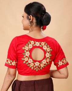 a ready-made, pure cotton, embroidered design blouse. These types of blouses are popular for their comfort and aesthetic appeal, especially in traditional and ethnic wear.  Blouse available in 32,34 waist size waist-32 =36 Bust waist-34=38 Bust Multicolor Floral Embroidered Top For Navratri, Navratri Floral Embroidered Multicolor Top, Navratri Multicolor Floral Embroidered Top, Semi-stitched Cotton Blouse Piece With Pallu, Chikankari Embroidered Top For Festivals, Traditional Floral Embroidered Festive Shirt, Traditional Floral Embroidery Festive Shirt, Traditional Festive Shirt With Floral Embroidery, Traditional Floral Embroidered Shirt For Festive Occasions