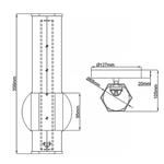 a drawing of the height and measurements for a basketball court