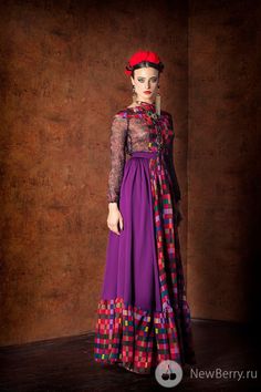 03-laroom_lookbook_spring-summer_ Frida Style, Daily Uniform, Violet Dress, Flamenco Dancer, Fashion Photography Inspiration