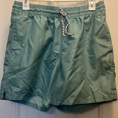 Goodfellow & Co Teal Swim Shorts. Size Medium. The Inside Netting Has Been Removed But The Pocket Netting Remains. Otherwise I’m Good Condition. No Discoloration And Never Worn In The Water. Swim Shorts, Mens Shorts, Swimming, Man Shop, Size Medium, Water, Green, Color