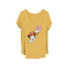 Update your style with this Disney's Minnie Mouse & Daisy Juniors' Plus Size Laughing V Neck Tee. © Disney FEATURES Short sleeves V-neckFABRIC & CARE Cotton, polyester Machine wash Imported Size: 1X. Color: Orange. Gender: female. Age Group: kids. Cute Minnie Mouse Top For Disney Trips, Cute Minnie Mouse Tops For Disney Trips, Casual Tops For Disney Trips, Cute Character Print Tops For Disney Trips, Cute Tops With Character Print For Disney Trips, Fun Mickey Mouse T-shirt, Minnie Mouse Tops For Disney Fan Events, Cute Cartoon Print Tops For Disney Trips, Casual Tops For Disney Fan Events With Minnie Mouse