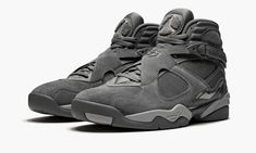 The Air Jordan 8 “Cool Grey” is a clean, premium look for the iconic Michael Jordan signature shoe that released in 2017.  Since 2001 when it appeared on the Jordan 11, the "Cool Grey" colorway has given many classic Air Jordan models a fresh look.  Fast-forward 16 years, and the tonal hue appears on a fresh Air Jordan 8 Retro.  The classic silhouette receives a lifestyle twist, with the upper constructed in premium suede.  All of the traditional detailing we've come to know and love from the AJ Michael Jordan Signature, Air Jordan 8 Retro, Air Jordan 8, Jordan Model, Jordan 8, Stadium Goods, Grey Shoes, Jordan 11, Michael Jordan