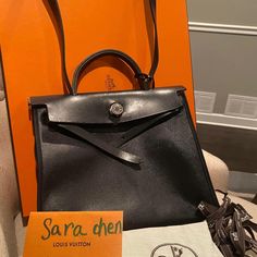 Authentic Herbag Zip 31 In Great Condition, Please Check All Pictures, Waterproof And Hard To Find It Come With What I’m Pictures And Plus A New Insert Hermes Bags, Hard To Find, Find It, All Pictures, Bag Lady, Things To Come, Black, Color