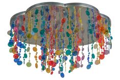 Meyda Tiffany - 145272 - Flushmount - Celebration - Chrome Tiffany Lighting, Louis Comfort Tiffany, Chandelier Style, Novelty Items, Art Classroom, Cool Lighting, Staging, Chrome Finish, Wind Chimes