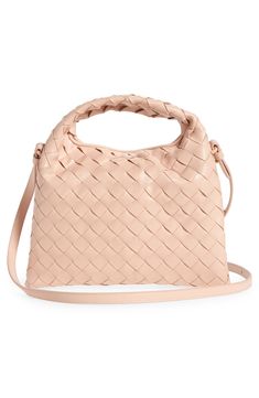 This slightly slouchy hobo bag in a scaled-down silhouette for just the essentials is handwoven in the label's iconic Intrecciato style from soft calfskin. Magnetic closure Top carry handle; removable, adjustable crossbody strap Interior zip pocket Calfskin-leather lining Leather Made in Italy Designer Handbags Modern Satchel With Intrecciato Weave For Daily Use, Modern Bags With Intrecciato Weave For Errands, Modern Intrecciato Weave Bag For Errands, Modern Woven Leather Crossbody Bag, Modern Satchel With Intrecciato Weave, Evening Satchel With Intrecciato Weave And Top Handle, Evening Top Handle Satchel With Intrecciato Weave, Modern Satchel With Braided Handles For Errands, Modern Intrecciato Weave Crossbody Bag