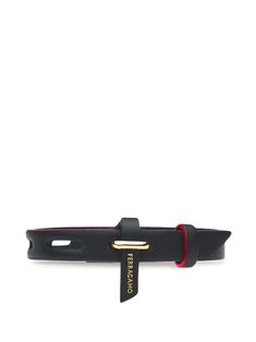 black calf leather contrasting trim gold-tone buckle fastening gold-tone logo lettering eyelet detailing adjustable fit Designer Black Leather Bracelet, Luxury Leather Bracelet With Gold-tone Hardware For Formal Events, Luxury Leather Bracelet With Gold-tone Hardware For Formal Occasions, Elegant Leather Bracelet With Gold-tone Hardware, Elegant Leather Bracelet With Gold-tone Hardware For Formal Occasions, Formal Gold Leather Bracelet With Gold-tone Hardware, Modern Adjustable Bracelets With Gold-tone Hardware, Black Luxury Leather Bracelet For Everyday, Modern Gold Leather Bracelet With Gold-tone Hardware