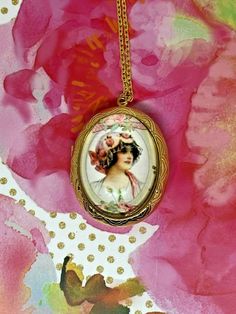 Christmas Pill Box Photo Anniversary China Jewelry Rose Vintage Cameo Necklace Pendant Victorian Style Cameo absolutely stunning - 30x40 porcelain with gold painted trim and pink purple yellow flowers - Comes in either silvertone or goldtone with matching chain and gift bag. **Wedding party orders WELCOME - Email us with details and we will design a reserved listing for your wedding ~~SPECIAL NOTE~~ **MATCHING BADGE HOLDER IN OUR STORE... MATCHING NECKLACE IN OUR STORE We will be expanding our l Vintage Pink Jewelry For Keepsake, Vintage Pink Keepsake Jewelry, Vintage Pink Oval Pendant Jewelry, Vintage Pink Necklace For Mother's Day, Vintage Pink Oval Necklace, Vintage Rose Gold Necklace For Gift, Vintage Rose Gold Necklace For Mother's Day, Vintage Rose Gold Necklaces For Mother's Day, Rose Gold Vintage Necklace As Gift