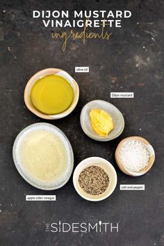 the ingredients for dijon mustard vinaigrete