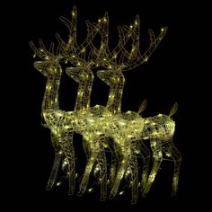 Weather-resistant material: These lighted acrylic reindeers are made of acrylic, and they can withstand humidity and rainy weather. They can also be easily cleaned with a damp cloth when needed. Energy-saving LED: These glowing reindeers are pre-lit with 140 LED lights, which are energy-saving and long-lasting. Colorful lighting effects: These Christmas decorations are designed with 8 different lighting effects: combination mode, waves, sequential mode, slowly glowing mode, flashing, slowly fading mode, twinkling and continuous lighting, which beautifully light up and create a magical holiday atmosphere. Note: The included USB connector is not waterproof so this part has to avoid water, but thanks to the extension cable the Christmas decoration can be used outdoors as the cable and product