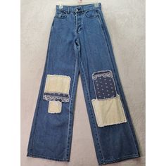 Pacsun Jeans Womens 24 Blue Denim Medium Wash Patch Baggy High Rise Button Fly. Size: Womens Size 24 Measurements: * Across Waist Band Is: 13" * Inseam Is: 34" * Outseam (From Belt To Bottom Of Pants) Is: 43" Condition: Nwt Shipping: * I Will Ship This Item Out Via Usps Mail With A Tracking Number For Confirmation. * I Ship Items Out Every Day So Expect A Quick Delivery! * Please Feel Free To Ask Any Questions You May Have. * I Answer Most Questions Instantly! Sku: 19799 Casual Jeans With Button Closure In Blue, Casual Blue Jeans With Button Closure, Casual Denim Blue Jeans With Patchwork, Casual Denim Blue Patchwork Jeans, Blue Patchwork Relaxed Fit Jeans, Spring Washed Blue Patchwork Jeans, Casual Patchwork Denim Jeans, Blue Relaxed Fit Jeans With Buttons, Trendy Relaxed Fit Jeans With Buttons