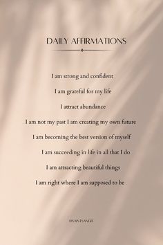 an image of a poem written in the language of daily affirmations