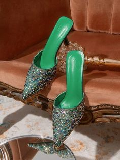 Women's Rhinestone-Embellished Party Heels - Perfect for Christmas and