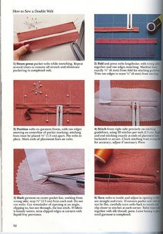 the instructions for how to sew double - stitch