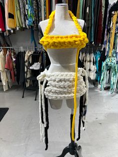 Handmade Crochet Top. • Thick Yarn. • Availble in 4 sizes.• Adjustable Straps around waist.• Please provide 10-14 days to ship Festival Crochet Outfit, Crochet Hand Bag, Jackets Streetwear, Sultry Makeup, Hoodies Streetwear, Streetwear Jackets, Streetwear Shirts, Streetwear Pants, Crochet Clothing And Accessories