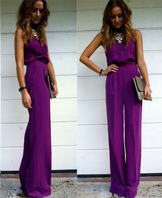 I have this thing for jumpsuits.... ❤️❤️ Purple Jumpsuit, Looks Pinterest, Wedding Guest Looks, Stylish Wedding, Guest Outfit, Looks Style, Mode Inspiration