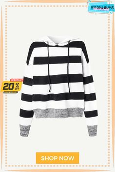 Long Sleeve Hoodie Striped Daily Simple Sweater Simple Sweater, Fit Clothes, Simple Sweaters, Long Sleeve Hoodie, Color White, Long Sleeve, Best Deals, White, Clothes