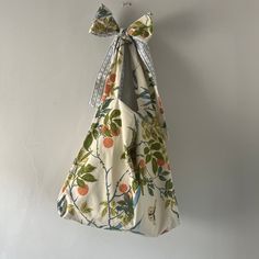 One of a kind tote bag made from vintage fabric. Fully lined and reversible  Adjustable bow strap can be tied at any length Bag body is 48x36cm Items made from vintage fabric may have slight imperfections from age which add to the charm of the product Leather Glasses Case, Fabric Bags, Large Tote Bag, Floral Botanical, Vintage Fabric, Large Tote, Bag Making, Shoulder Strap, Cotton Fabric