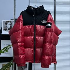 The North Face Women's 700 Fill Nuptse Puffer 1996 Red/Black Down Jacket Size M Size M The North Face - Women's Brand New 100% Authentic Red The North Face Puffer, Red Winter Sports Outerwear, Red Outerwear For Winter Sports, The North Face Puffer Jacket For Fall Winter Sports, Red Puffer Jacket For Outdoor Fall Use, Red Puffer Jacket For Fall Outdoor Activities, Red Puffer Jacket For Outdoor Use, Red Puffer Jacket For Outdoor, Red Outdoor Outerwear With Padded Collar