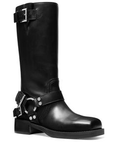 in stock Black Moto Boots, Leather Moto, Moto Boots, Black Boots, Pick Up, In Store, Buy Online, Michael Kors, Boots