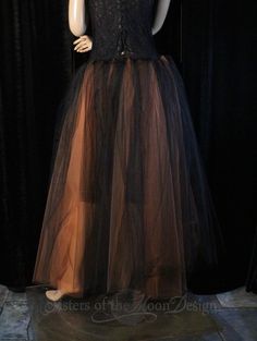 Floor length tutu tulle skirt black orange gothic petticoat | Etsy Crinoline Tulle Skirt For Costume Party, Tulle Crinoline Skirt For Costume Party, Fitted Evening Skirt For Halloween, Halloween Evening Fitted Skirt, Fitted Skirt For Halloween Evening, Black Halloween Evening Skirt, Halloween Fitted Tulle Petticoat, Halloween Fitted Tulle Skirt, Fitted Tulle Skirt For Halloween