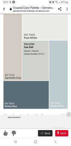 the color scheme for an interior paint palette