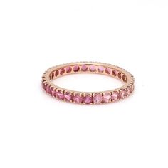 Pink Sapphire Pave Eternity Band Ring 14K Gold Natural Hot Pink Sapphire Ring Pink Wedding Band Ring Pave Sapphire Eternity Band Silver Ring Item Description  Metal : 925 sterling silver  Style : Art Deco Main Stone  : Sapphire  Stone Shape : Round Stone Size : 2.5mm Color : Pink  Stone Weight : 3.50 Ct (Approx.) Silver Weight : 3.50 gm ( approx. ) This Ring Is Available In All Sizes Perfect for Wedding, Engagement, Cocktail, Party, Anniversary, Birthday, Christmas, Valentine's Day, Statement Oc Pink Wedding Band, Engagement Cocktail Party, Pave Eternity Band, Ombre Rings, Sapphire Eternity Band, Zierlicher Ring, Sapphire Band, Pink Sapphire Ring, Rainbow Bracelet