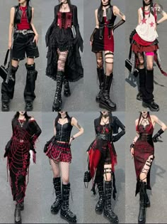 Black And Red Outfit Concert, Concert Outfit Metal, Dominate Tour Outfit, Skz Dominate Tour Outfits, Kpop Concert Outfit Ideas Stray Kids, Dominate Tour, Consert Outfits