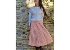 🌸 Elegant Bliss: Pleated Wool Maxi Skirt in Dusty Pink - Timeless Fashion for Modern Sophistication 🌸  Indulge in the allure of timeless elegance with our Pleated Wool Maxi Skirt in Dusty Pink. This stunning piece is not just a skirt; it's a statement of modern sophistication and classic charm. Crafted with care and designed for enduring style, this maxi skirt promises to be a cherished addition to your collection. 🌟 Key Features 🌟 ✨ Luxurious Wool Construction: Experience the warmth and com Skirt Cottagecore, Wool Maxi Skirt, Autumn Skirt, Cottagecore Outfit, Refined Fashion, Skirt For Women, Gorgeous Leather, Winter Skirt, Vintage Rock