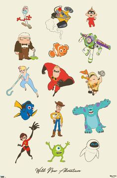 an image of cartoon characters on a white background